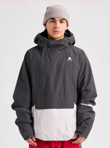 Men's Burton Reserve 2L Relaxed Anorak Jacket - Gotham Gray/Gray Cloud - on model
