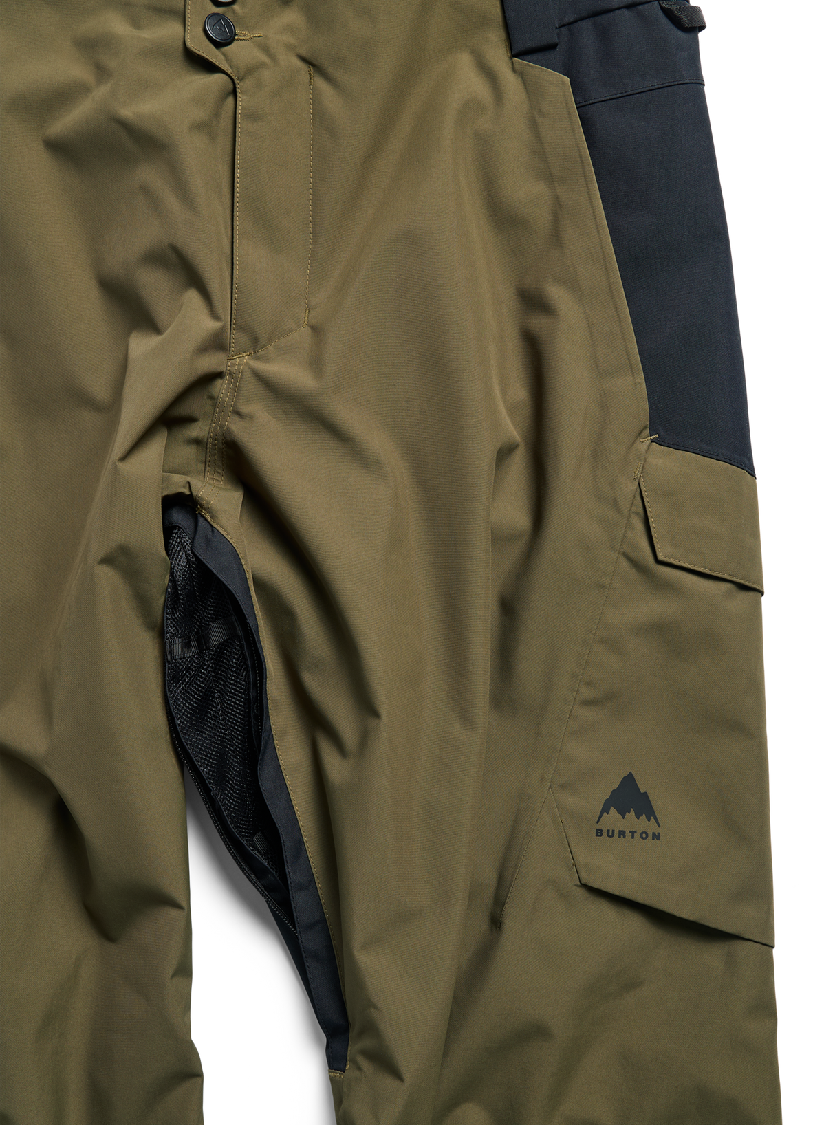 Men's Burton Reserve 2L Pants - Dried Moss/True Black - on model
