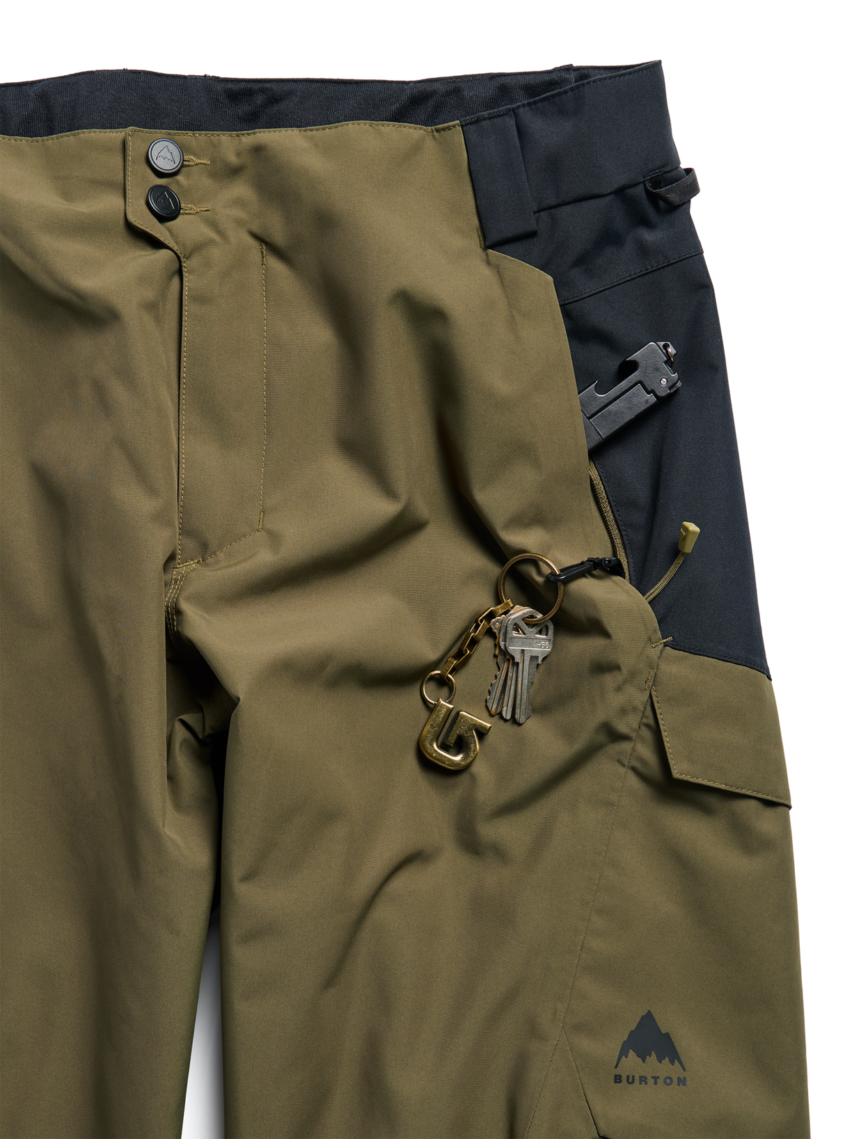 Men's Burton Reserve 2L Pants - Dried Moss/True Black - feature detail