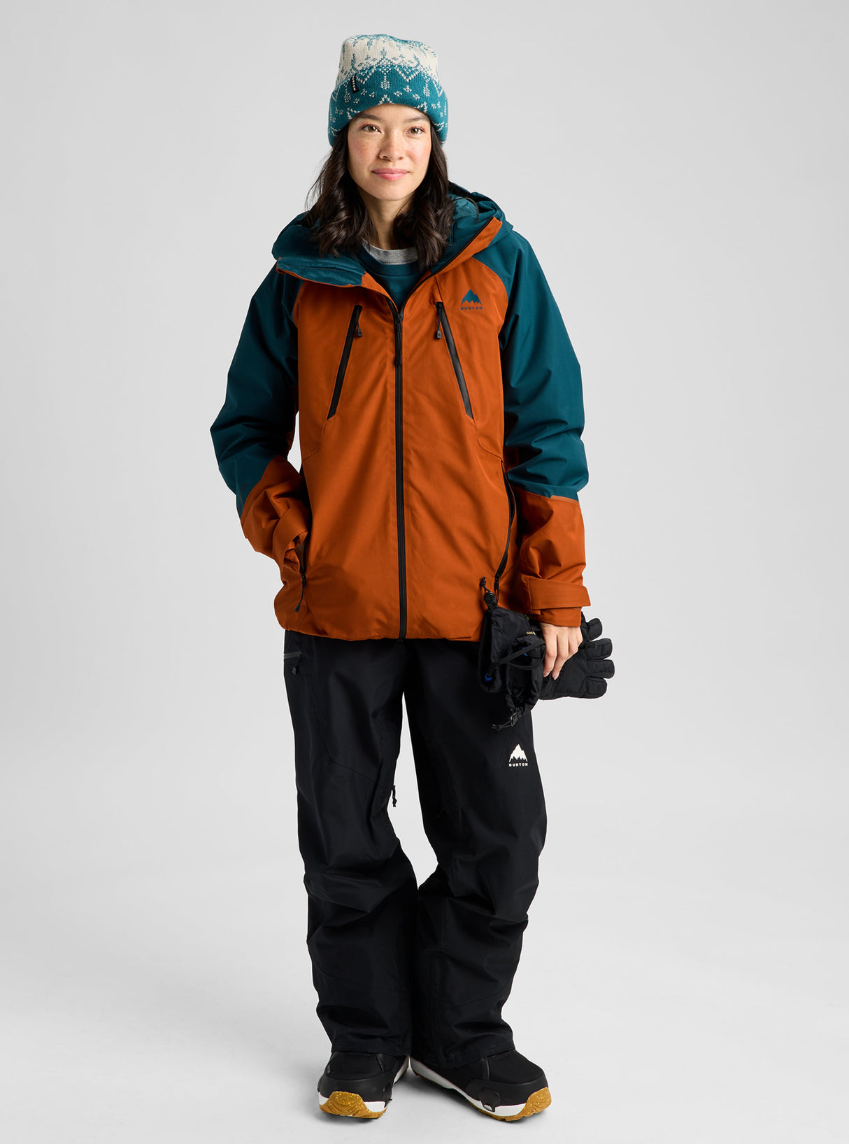 Women's Burton Reserve GORE-TEX 2L Insulated Jacket - Atlantic Teal/Spiced Chai - detail