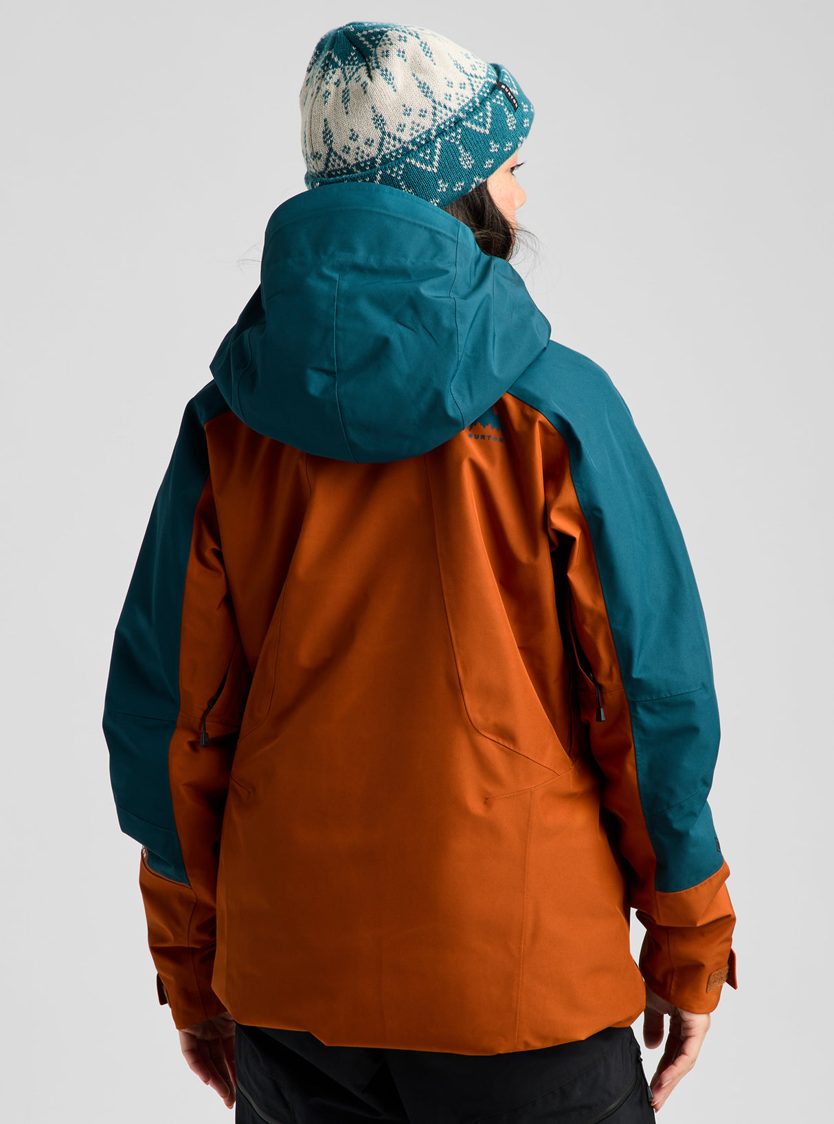 Women's Burton Reserve GORE-TEX 2L Insulated Jacket - Atlantic Teal/Spiced Chai - on model