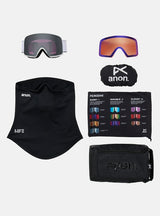 Anon M6 Goggles + Bonus Lens + MFI® Face Mask - White/Perceive Sunny Onyx