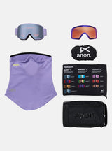 Anon M6S Goggles + Bonus Lens + MFI® Face Mask - Hyper Lilac/Perceive Sunny Onyx