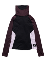 Women's Burton Synthetic Midweight Base Layer Long Neck - True Black / Bear Hug Brown / Moondust Purple