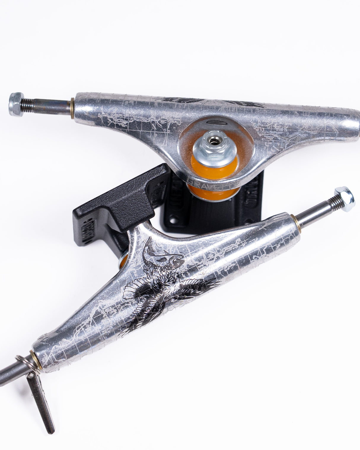 Independent Stage 11 Hollow David Gravette Pro Silver Black Skateboard Trucks