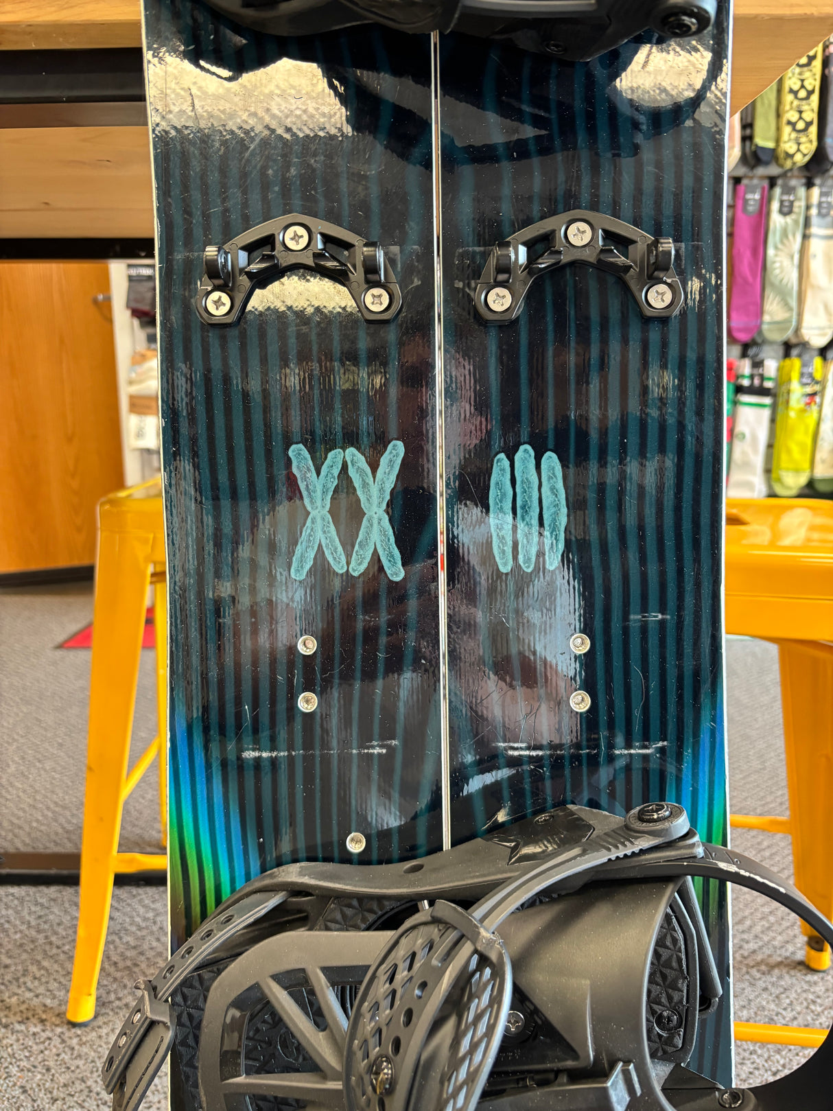 Pre owned Lib Tech T Rice Orca Split 156 Men's Snowboard & Union Charger Medium Bindings