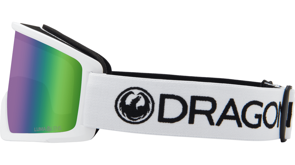 Dragon DX3 OTG Snowboard Goggles - White/Lumalens Green Ion