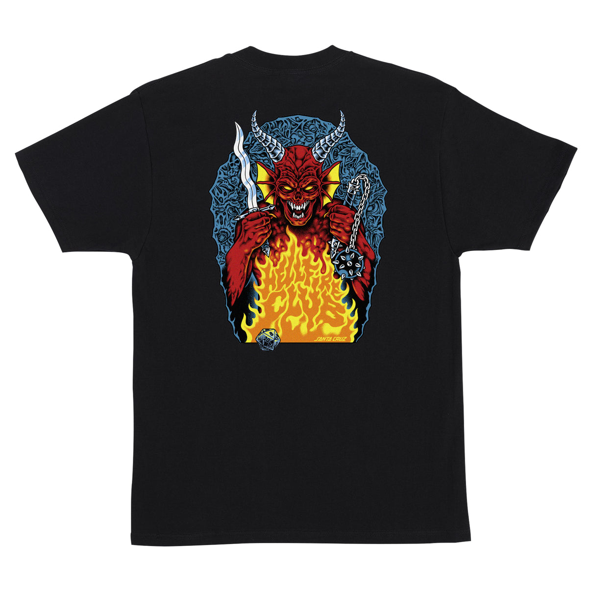 Santa Cruz Stranger Things Hellfire Pit S/S Heavyweight T-Shirt Black