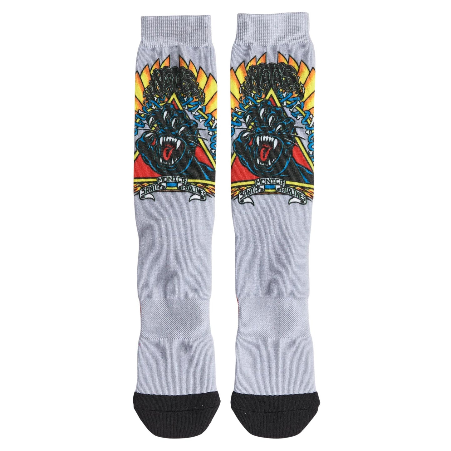 Santa Cruz Natas Screaming Panther Dress Socks - Grey
