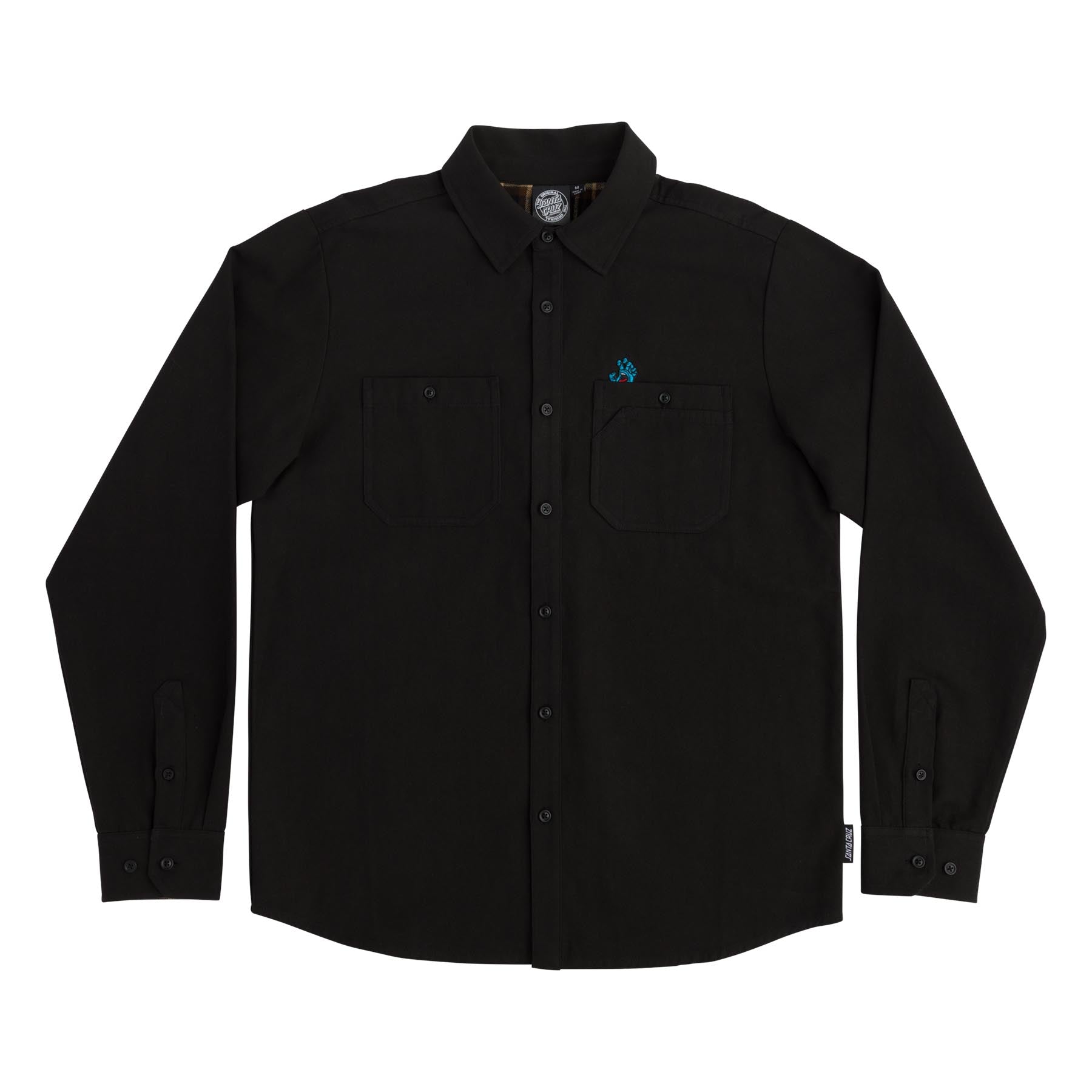 Santa Cruz Screaming Hand Long Sleeve Button Up Shirt – Focus