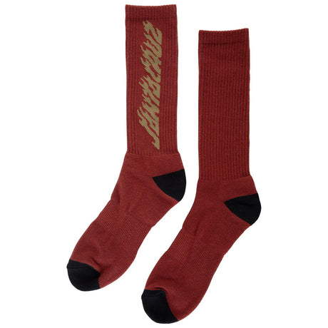 Santa Cruz Solid Flame Strip Crew Socks