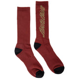 Santa Cruz Solid Flame Strip Crew Socks