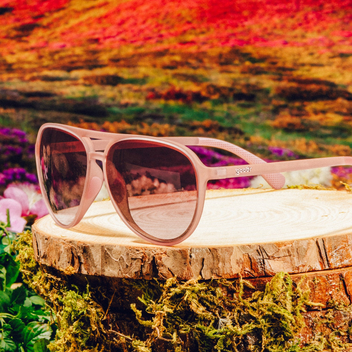 Goodr Mach G Purple's Midlife Crisis Aviator Sunglasses