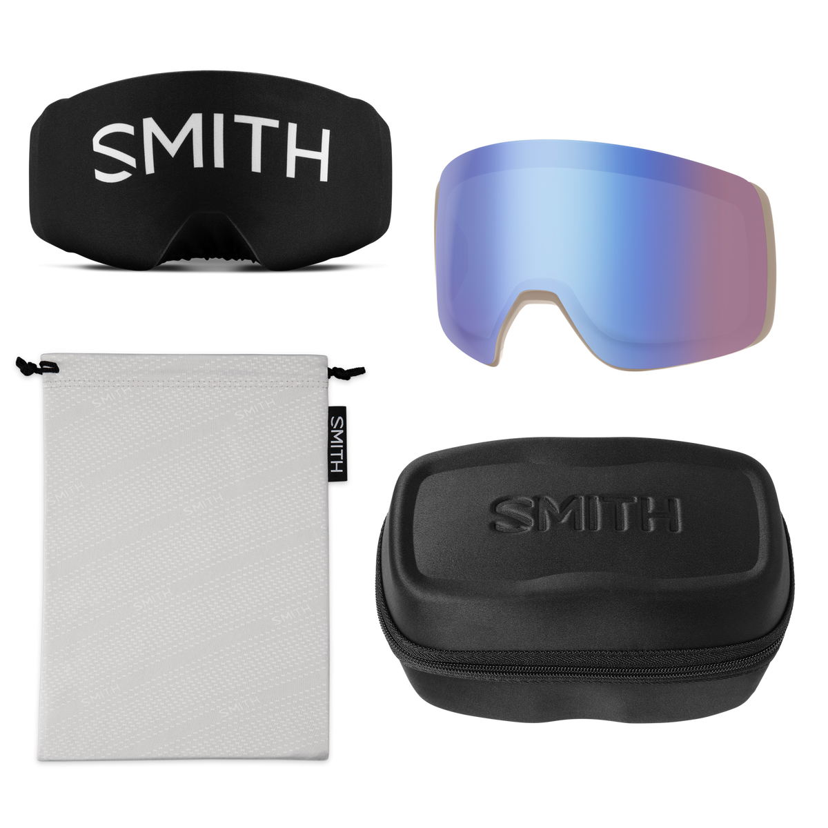 Smith 4D Mag Goggles Black + ChromaPop Sun Black Lens 2027