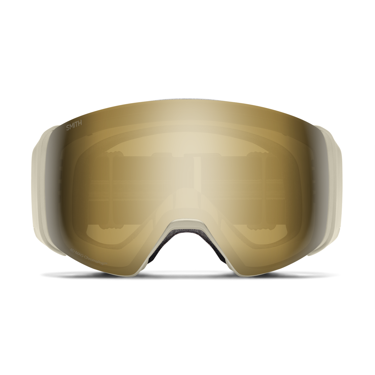 Smith 4D Mag Goggles Chalk Space Invader + ChromaPop Sun Black Gold Lens