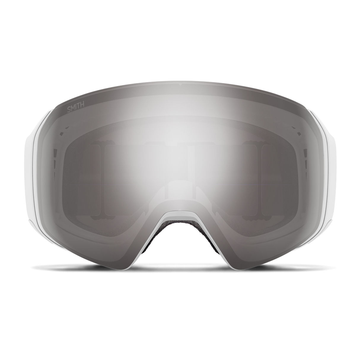 Smith 4D Mag S Goggles White Chunky Knit + ChromaPop Sun Platinum Mirror Lens