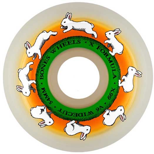 Bones 99a X Formula V6 Runny Bunny Skateboard Wheels - Multiple Sizes