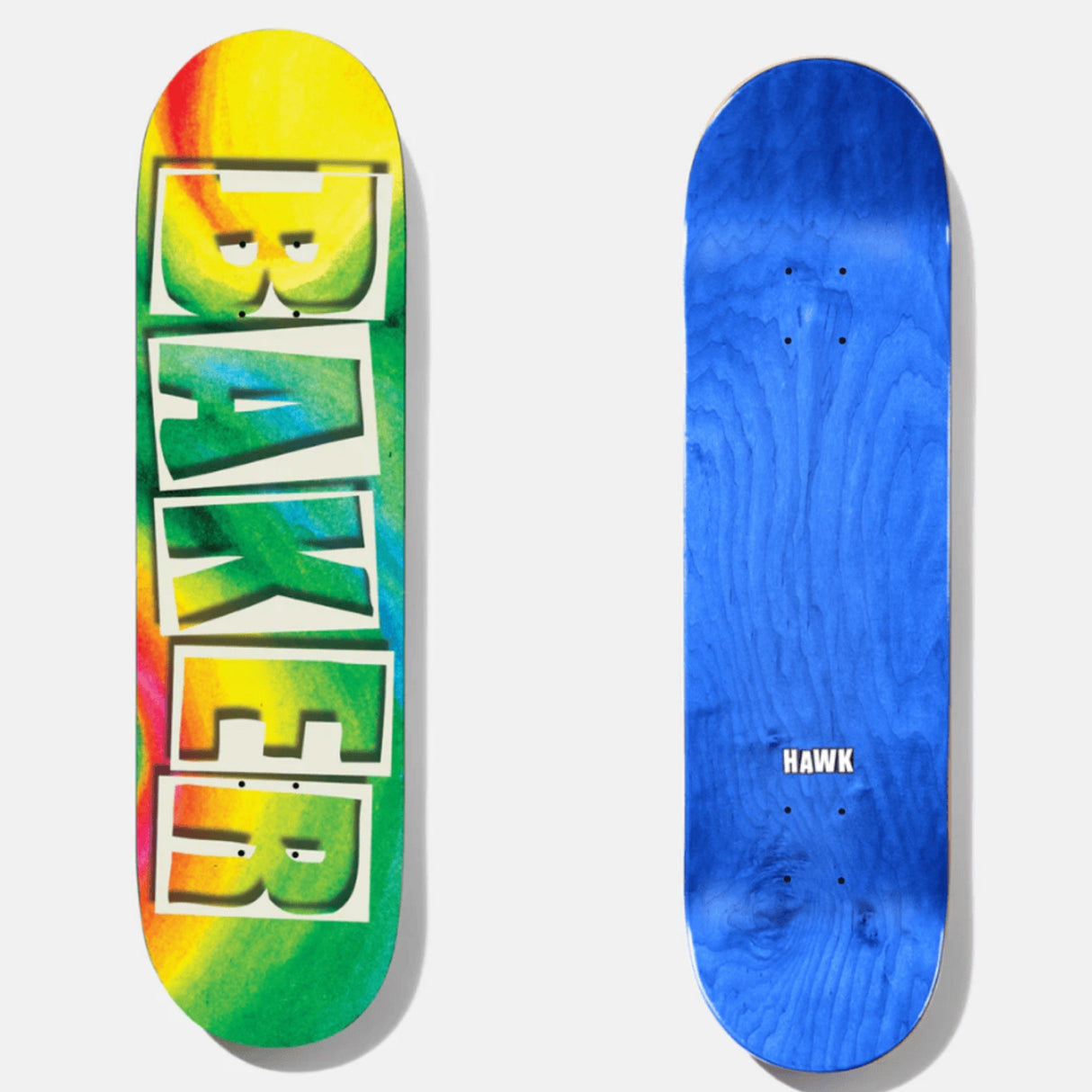 Baker Hawk Watercolor Skateboard Deck 8.25"