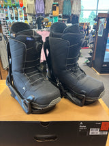 Pre Owned Burton Ruler Step ON Snowboard Boot Size 12 & Burton Reflex Step On Binding Large