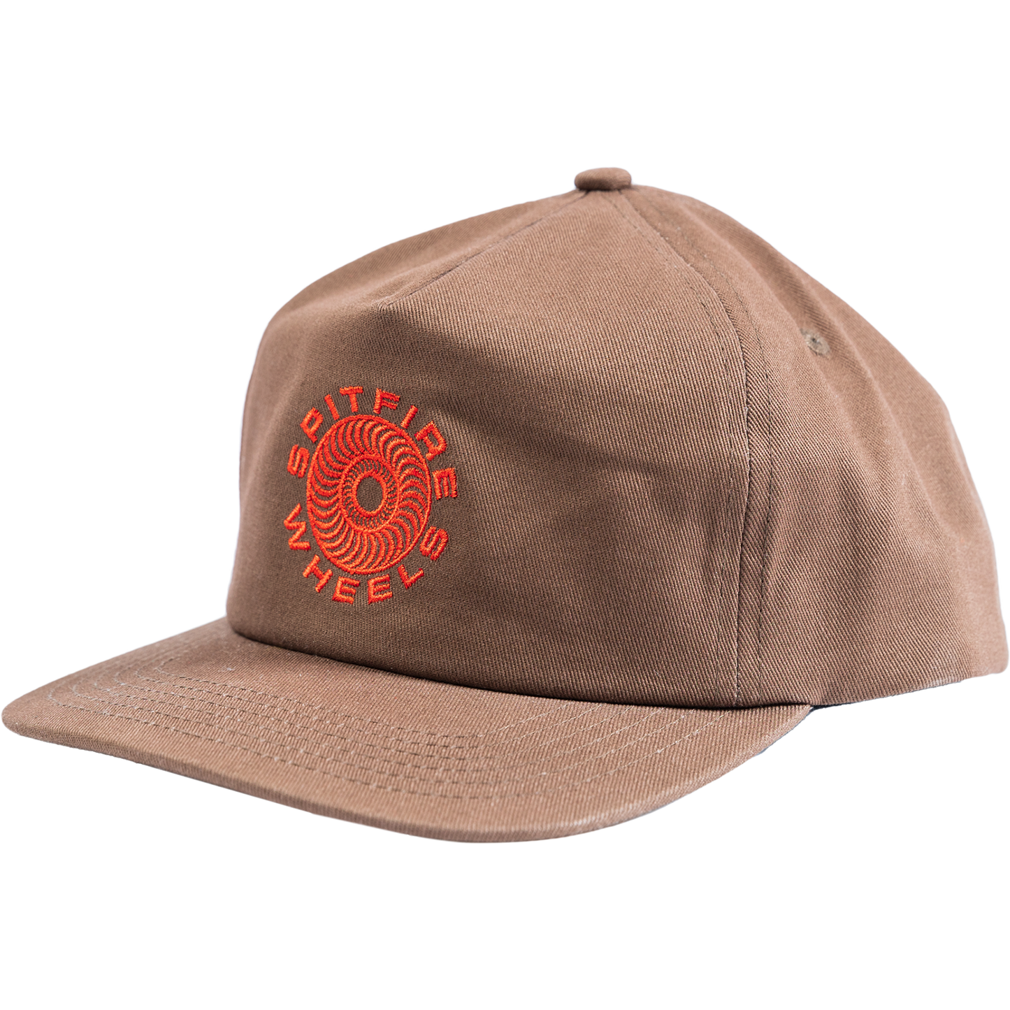 Spitfire Classic 87 Swirl Patch Snapback Hat, Brownl/Red