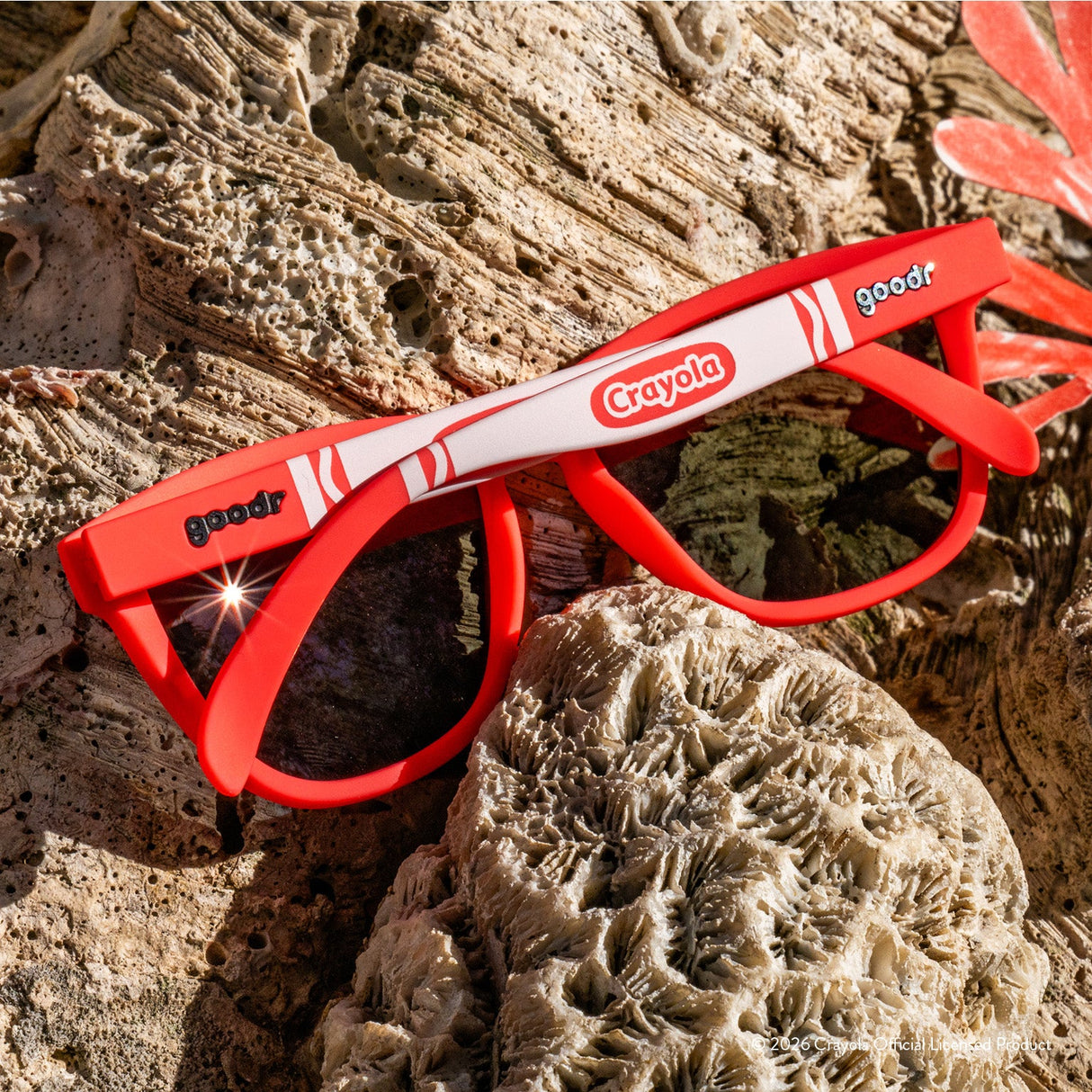 Goodr OGs Crayola Tropical Colors Coral Reef Sunglasses