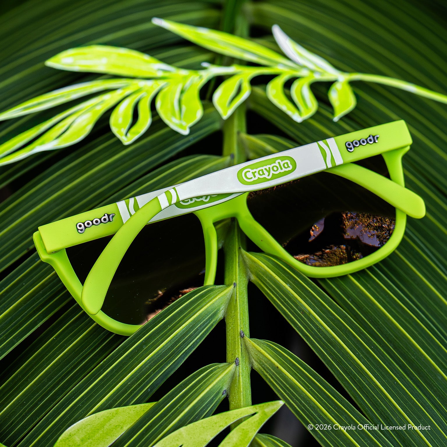 Goodr OGs Crayola Tropical Colors Palm Leaf Sunglasses – Focus