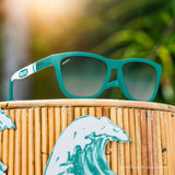 Goodr OGs Crayola Tropical Colors Turquoise Surf Sunglasses
