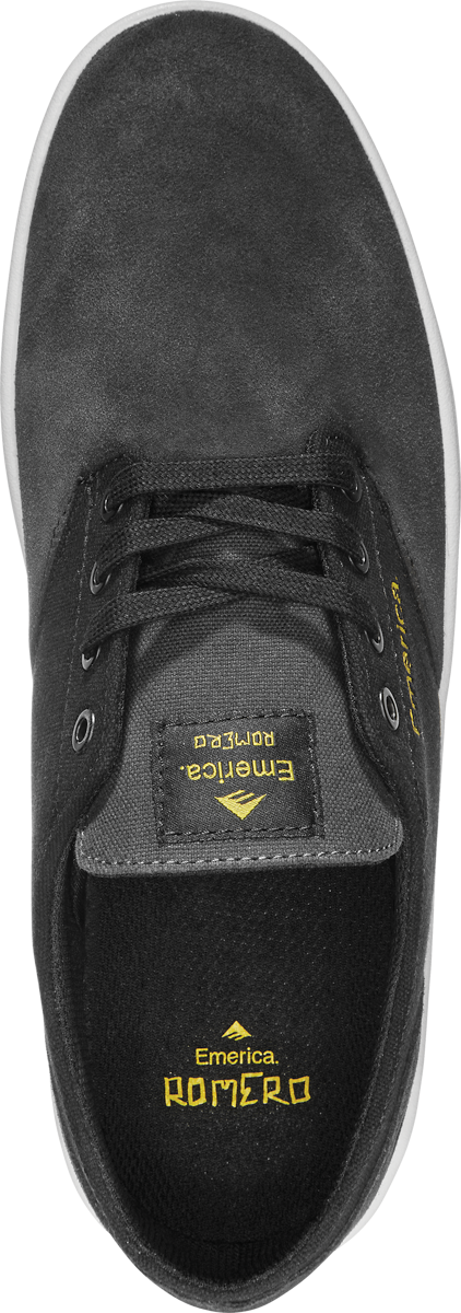 Emerica The Romero Laced Skate Shoes - Grey/Black/Yellow