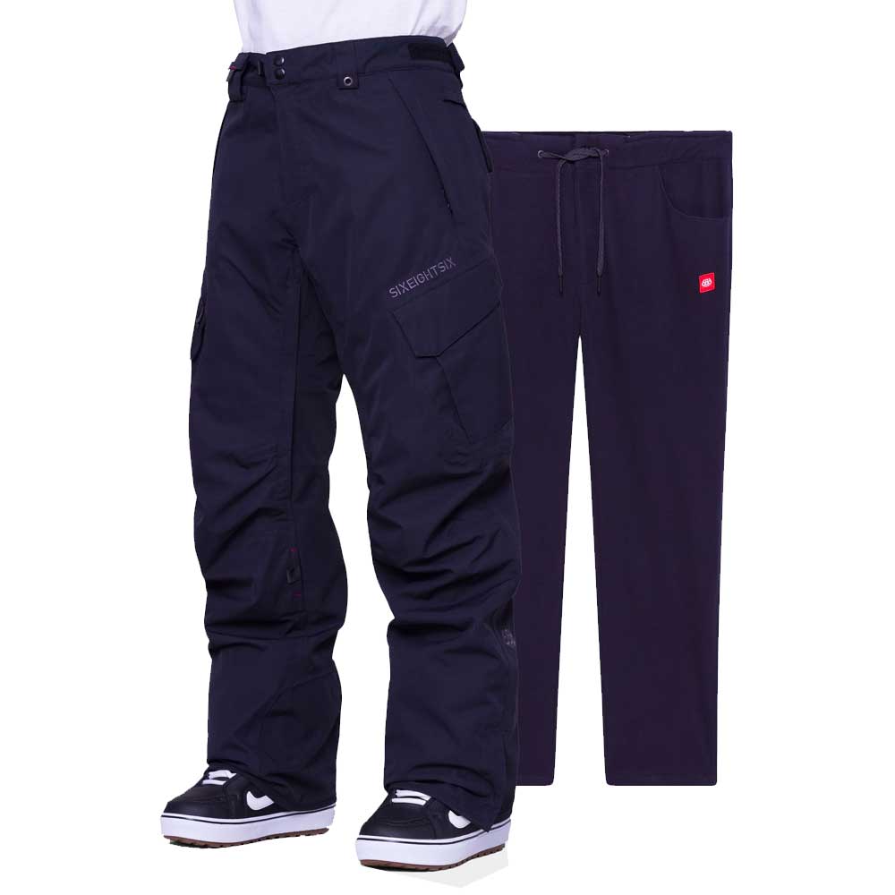 686 Men's Smarty 3-in-1 Cargo Snow Pants 2024 - Black