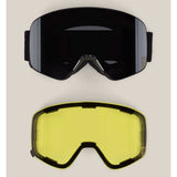 608 Smarty Magnetic Snow Goggles Black Frame / Silver Lens with bonus yellow lens - 2027