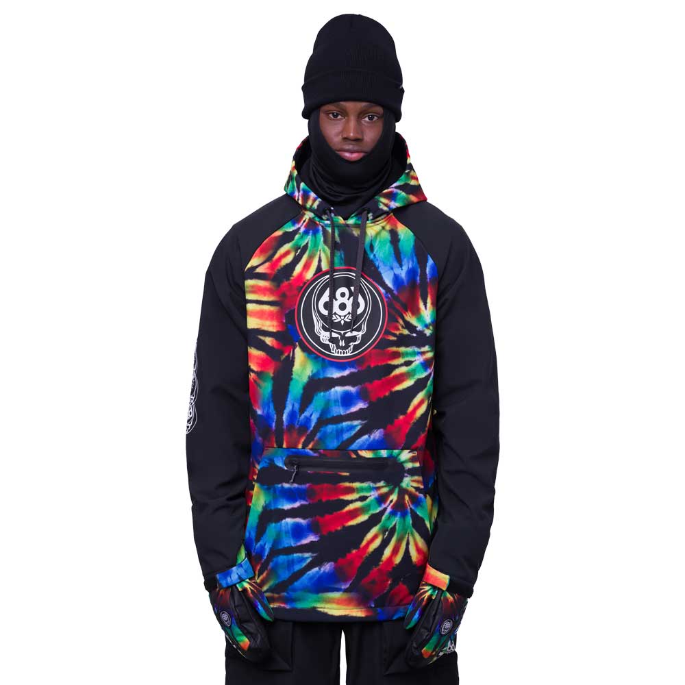 686 Men's Waterproof Hoody Jacket 2024 - Grateful Dead Black Tie Dye