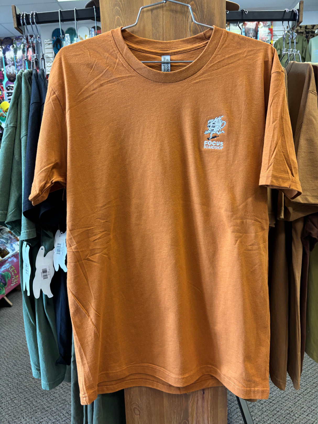 Focus Skate Coffee Next Level Embroidered Short Sleeve T-Shirt