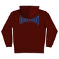Independent Carved Span Pullover Hoodie Men's Sweatshirt - Maroon