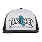 Santa Cruz Thrasher Screaming Logo Mesh Trucker High Profile Hat - Blk/White