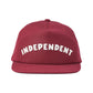 Independent Brigade Strapback Unstructured Mid Hat - Cardinal