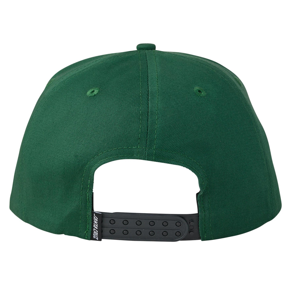 Santa Cruz Dungeon Strip Snapback Mid Profile Hat - Dark Green