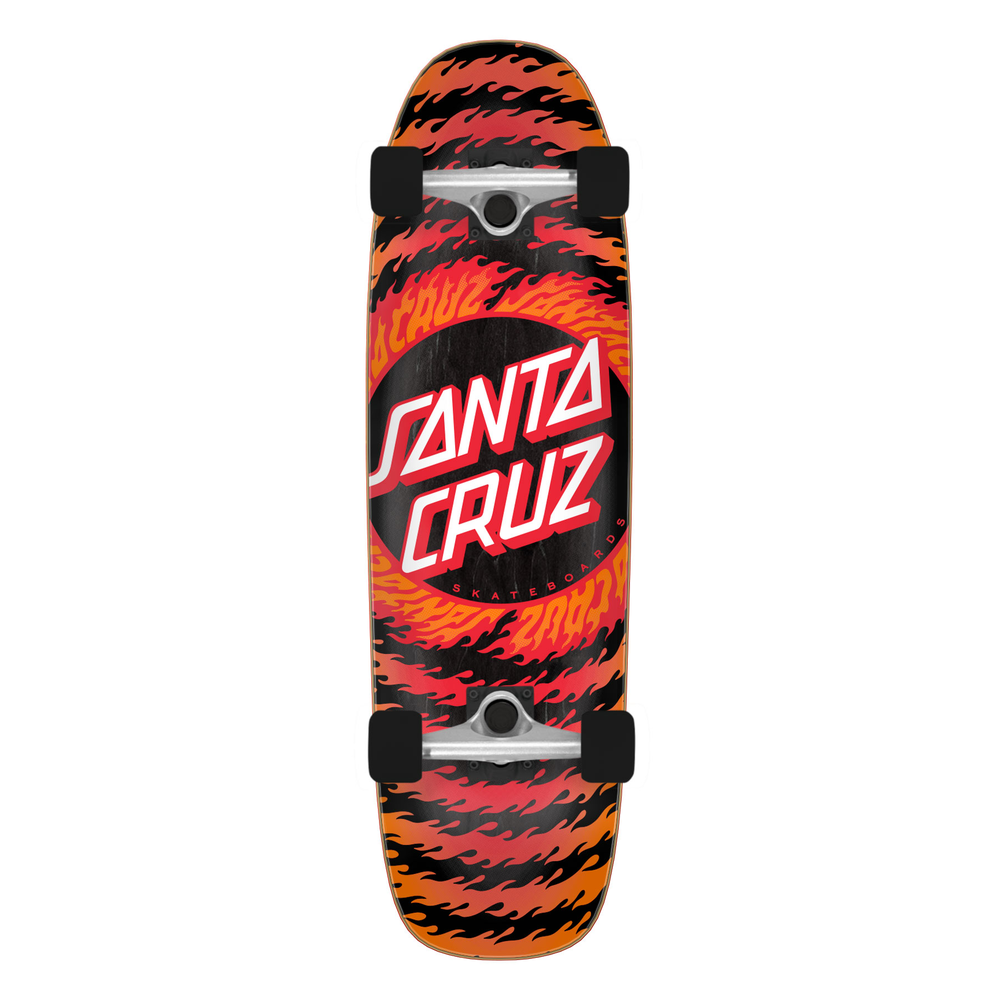 Santa Cruz Flame Ringed Dot Street Cruzer Skateboard 8.4