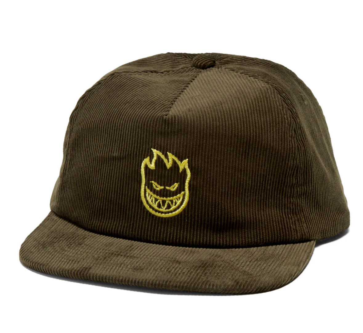 Spitfire Classic Lil Bighead Corduroy Snapback Hat, Brown/Gold