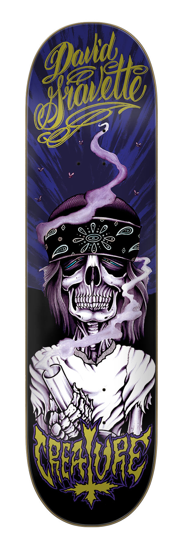 Creature Gravette Hippie Skull 20Th Pro Skate Deck 8.3"