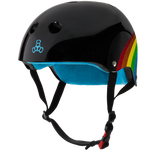 Triple 8 Certified Sweatsaver Skateboard Helmet - Black Rainbow Sparkle