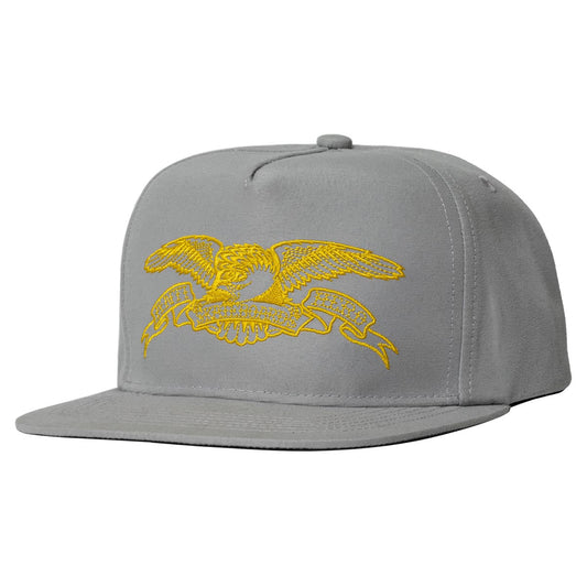 Anti Hero Basic Eagle Snapback Hat - Gunmetal/Gold