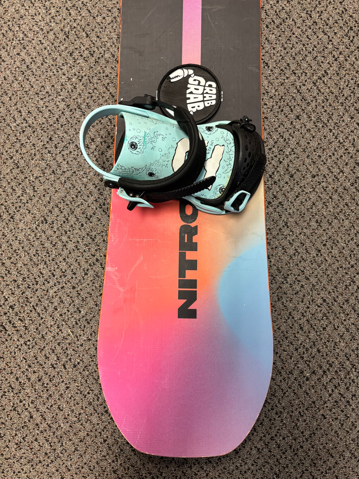 Pre Owned Nitro Prime 160cm Wide Snowboard & Union Contact Pro Bindings Large