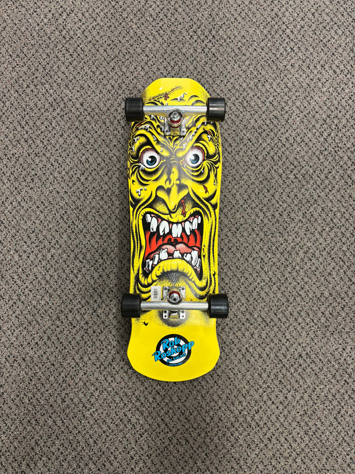 Santa Cruz Rob Roskopp Face Yellow Reissue Skateboard Deck 9.5" Complete
