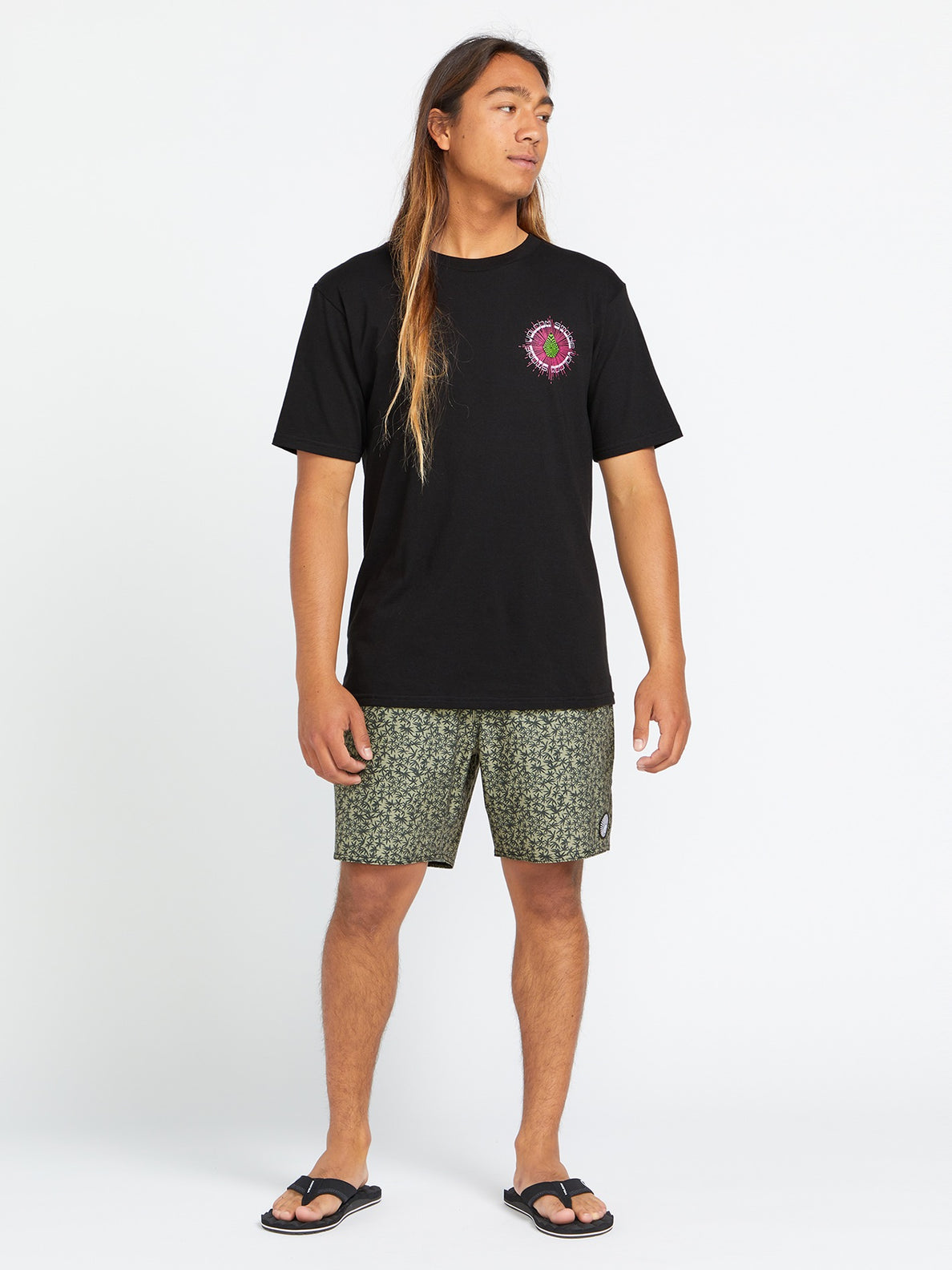 【STONE 】Neo Flora Print Short Sleeve T-Shirt Black STONE ISLAND SHADOW PROJECT Neo Flora Print T-Shirt