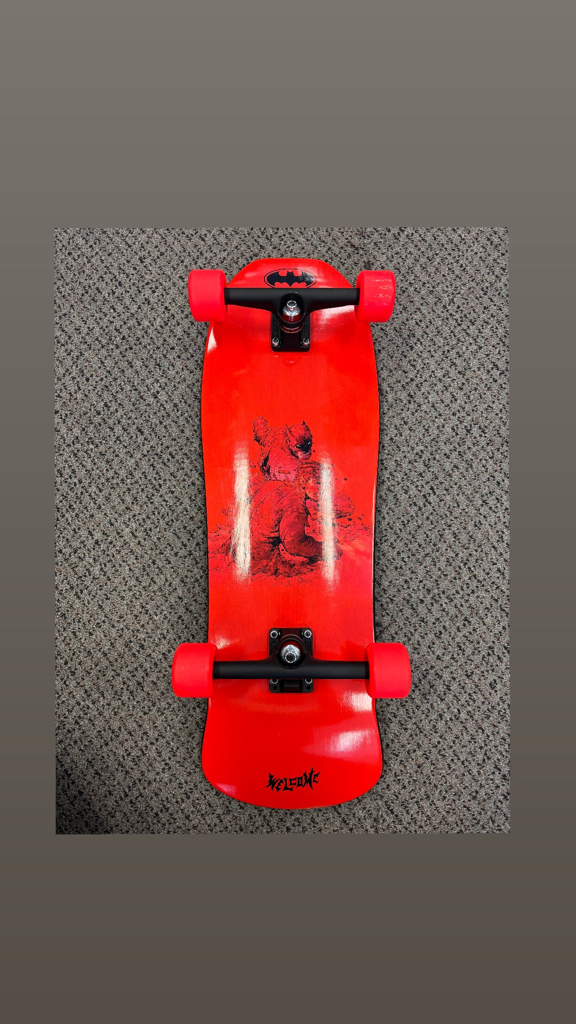 Sale Welcome x Batman Knockout on Early Grab Skateboard Complete - 10.0"