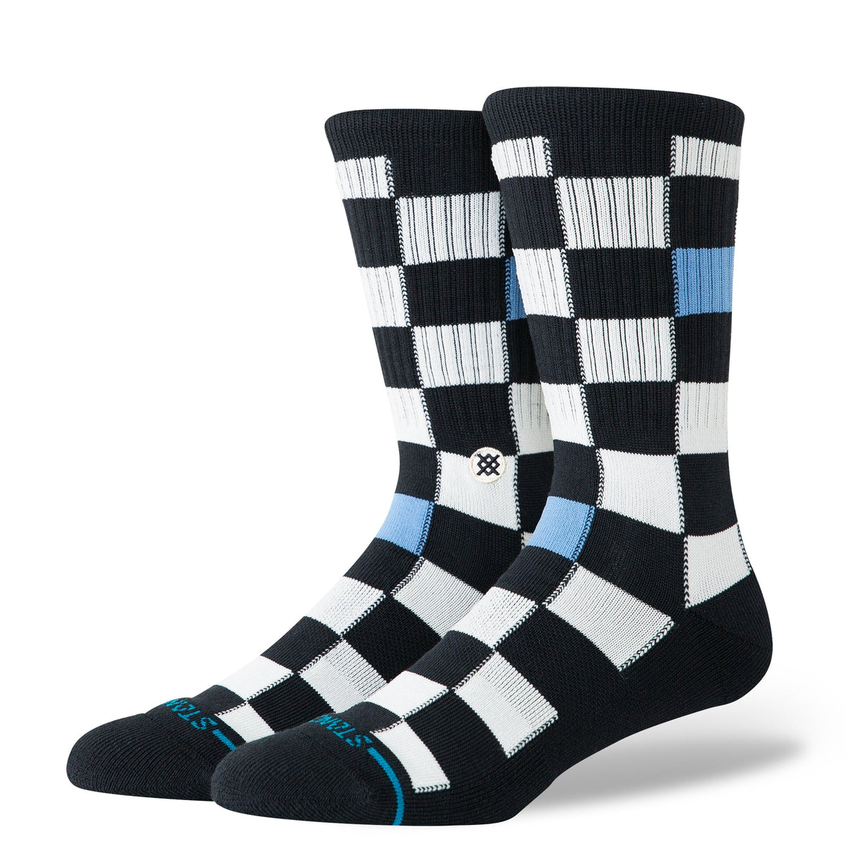 Stance Chef Check Crew Socks Black