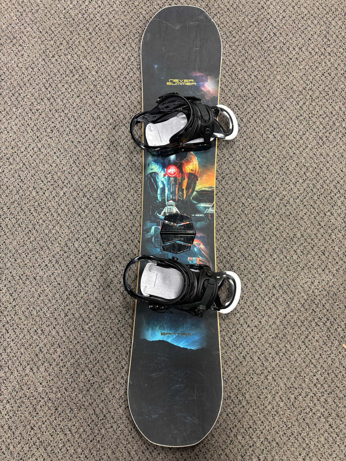 Pre Owned Never Summer Bantam 130cm Snowboard & Burton Smalls Bindings