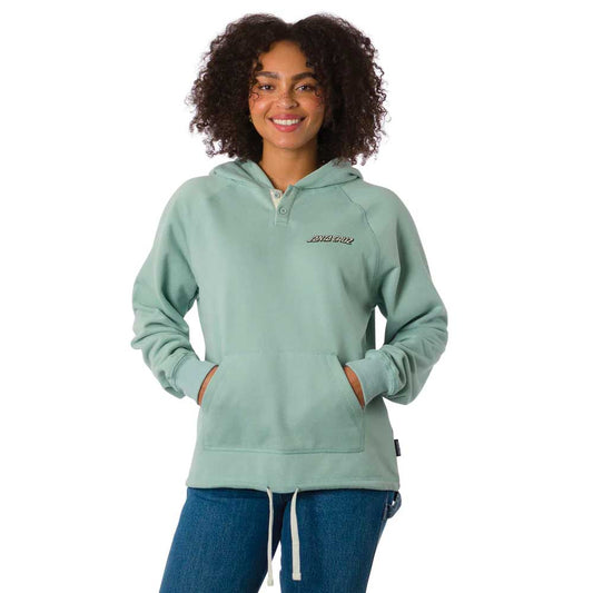 Santa Cruz Asp Flores Dot Pullover Hoodie Women's Sweatshirt - Sage