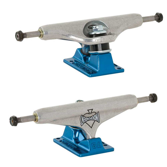 Independent Stage 11 Forged Hollow Cant Be Beat 78 Silver Ano Blue Skateboard Trucks