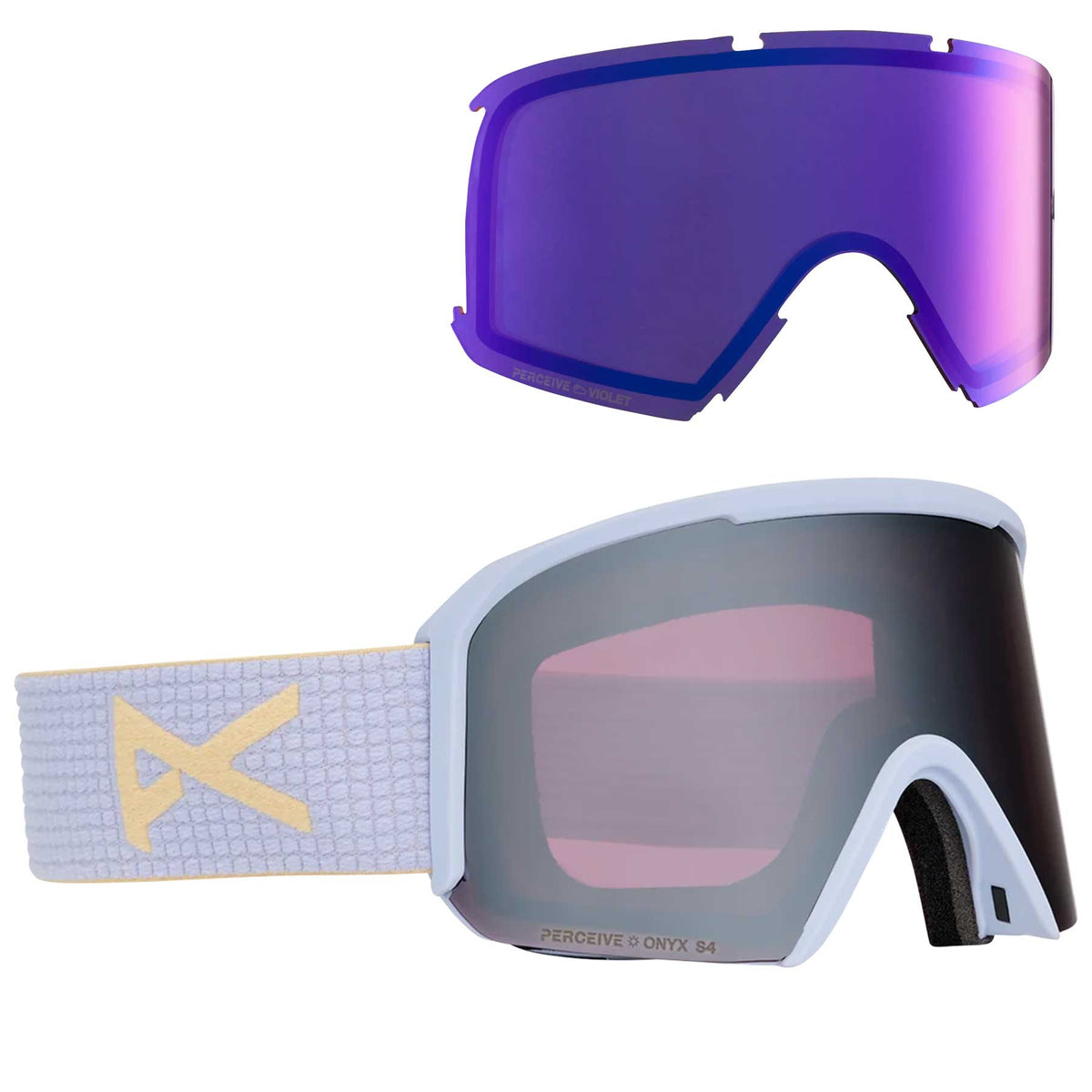 Anon Nesa Goggles + Bonus Lens + MFI® Face Mask - Airstream Blue + Perceive Sunny Onyx Lens 2027